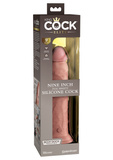 Miękkie silikonowe dildo z twardszym rdzeniem King Cock 9 Inch Dual Density Silicone Cock Light