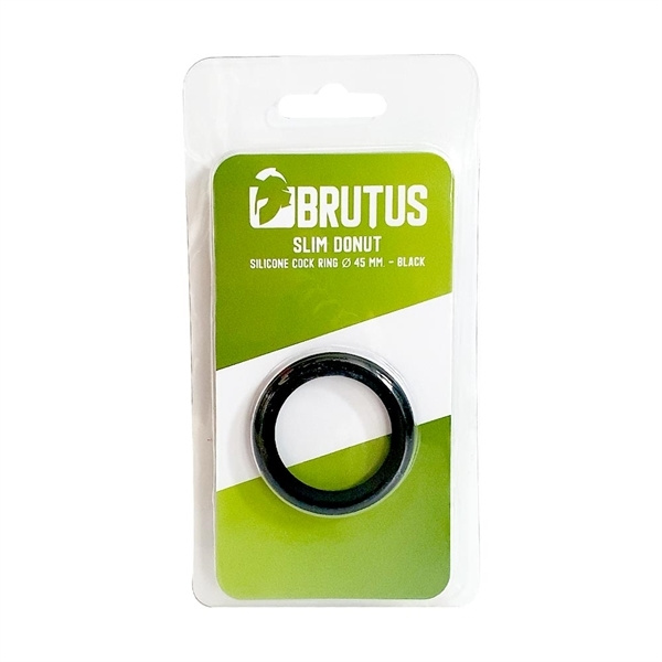 Pierścień erekcyjny Slim Donut Silicone Cock Ring Black 45mm Brutus