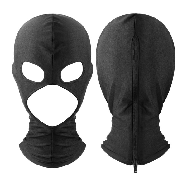 BDSMaster Open n°3 Black balaclava with zip