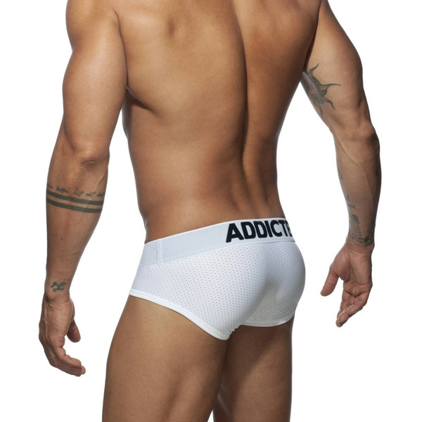 Push Up Mesh Brief White L Addicted