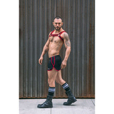 Mr-S-Leather Neo Carbon Black Bulldog Harness Red L/XL