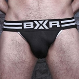 Jockstrapy Boxer X-Jock Canalé Black with white stripe S