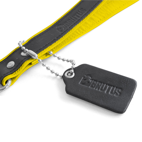 Leather Short Leash Yellow Brutus