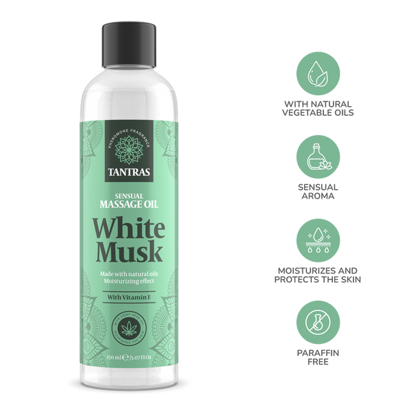 Olejek Do Masażu Tantras Love Oil White Musk 150Ml IntimateLine