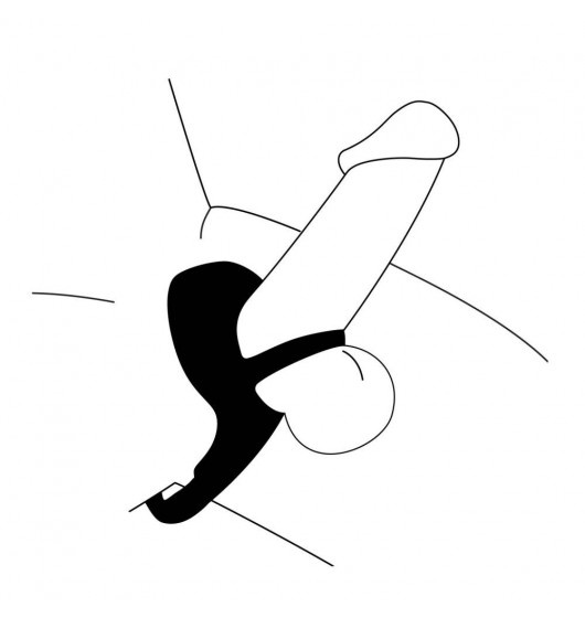 Pierścień erekcyjny z korkiem Perfect Fit Armour Tug Lock Black