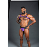 Mr-S-Leather Neo Bold Color Bulldog Harness Purple S/M