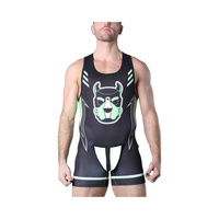 CellBlock13 trykot Pup Tron Zipper Singlet Green L