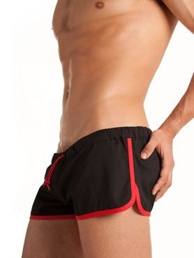 Spodenki Barcode Gym Short black -  red XL