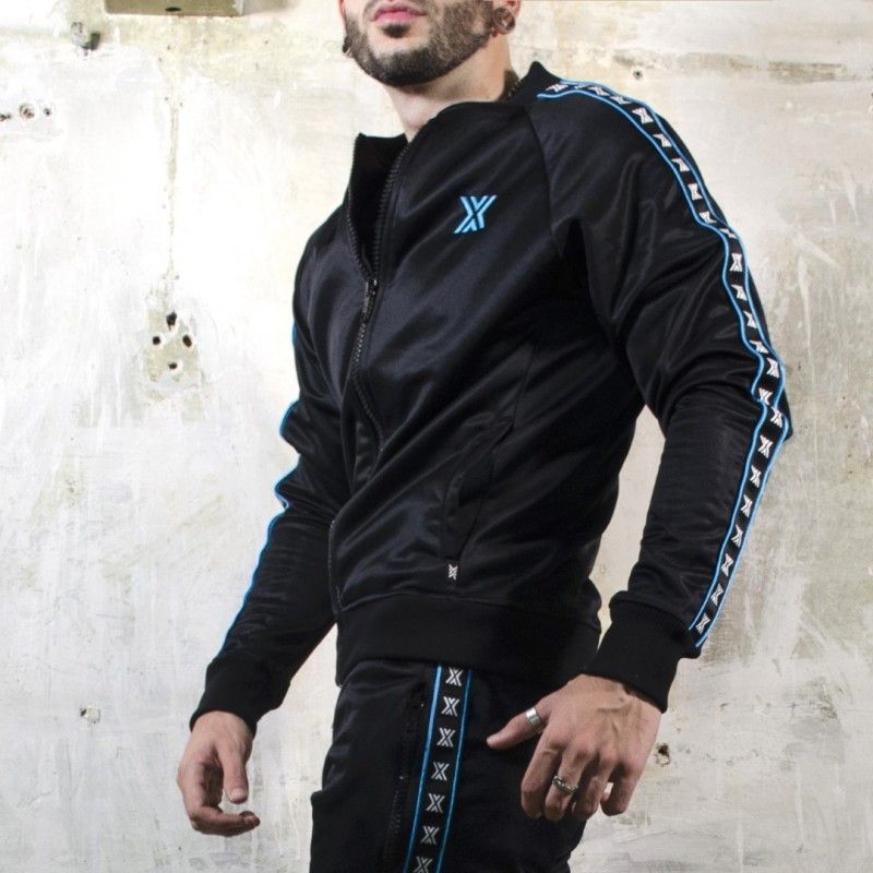 Bluza dresowa Boxer X-Class Alpha Track Top Black/ Neon Blue