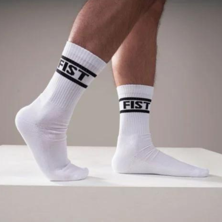 Mister B Crew Socks Fist 2-Pack White 42-46