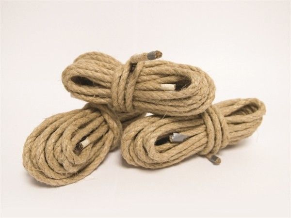 MrB Bondage Rope Hemp 6m Set of 3 Zestaw lin konopnych