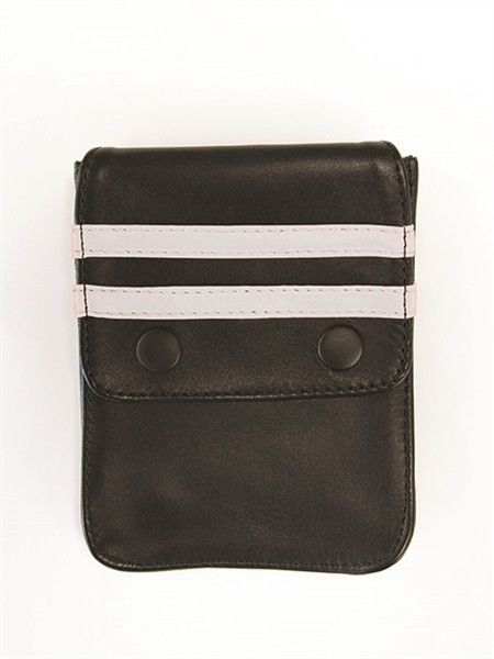 Mister B Leather Wallet for Harness Black White portfel czarno-biały