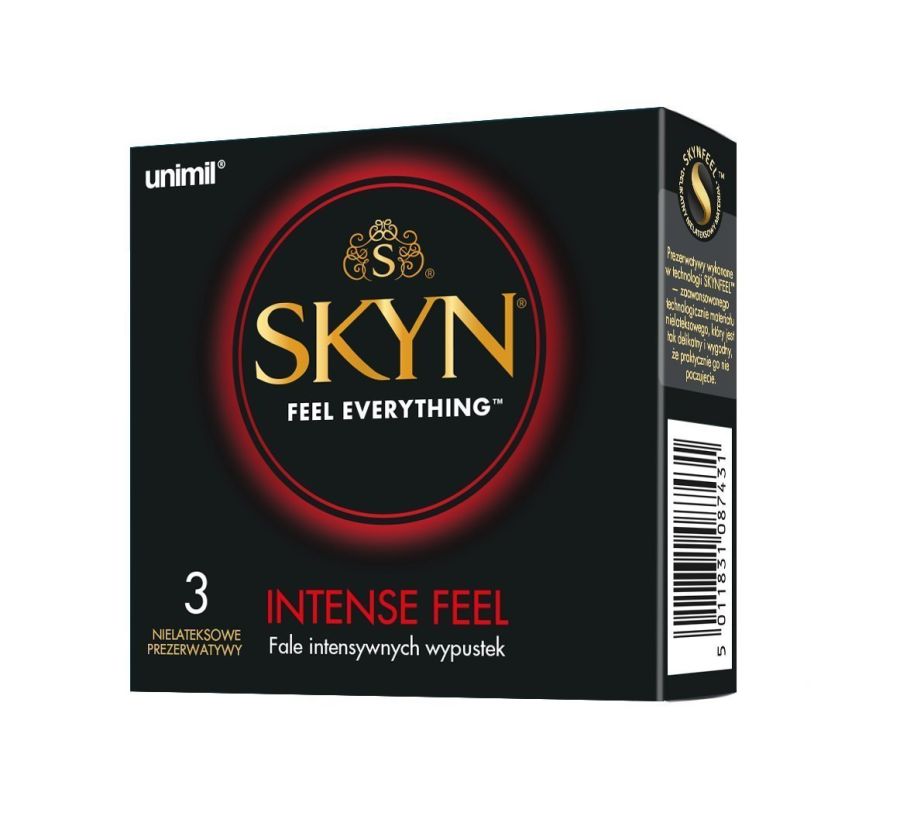 Prezerwatywy nielateksowe Unimil Skyn Intense Feel 3 szt