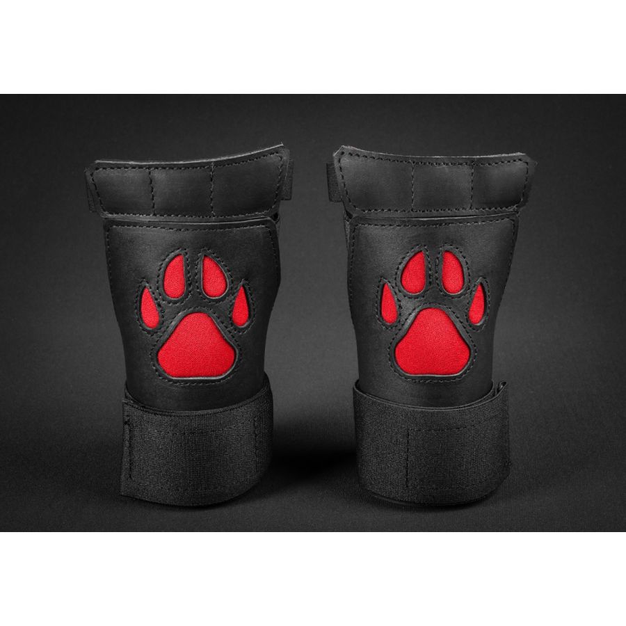 Otwarte skórzane psie rękawice Mr-S-Leather Open Paw Puppy Glove Red