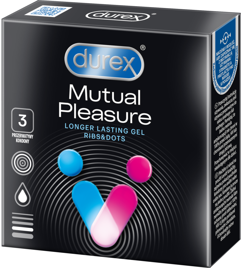 Prezerwatywy lateksowe ze środkiem opóźniającym wytrysk Durex Mutual Pleasure 3szt