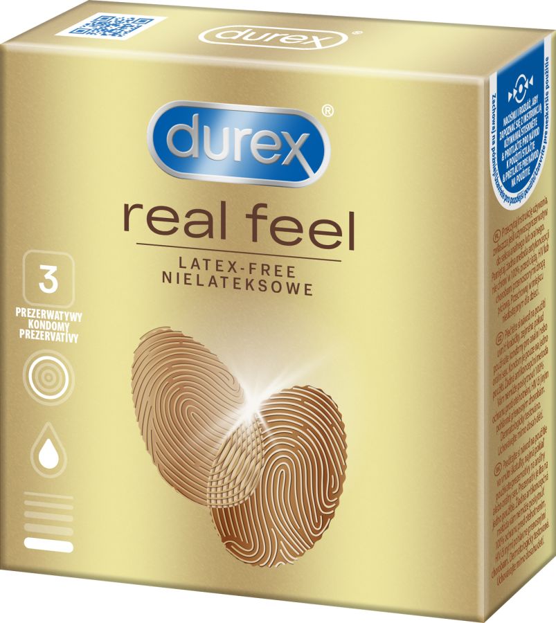 Prezerwatywy nielateksowe Durex Real Feel 3szt