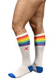 Getry Andrew Christian Pride Stripe Socks OS