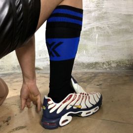 Getry piłkarskie Boxer Deluxe Football Sox Black-Blue 