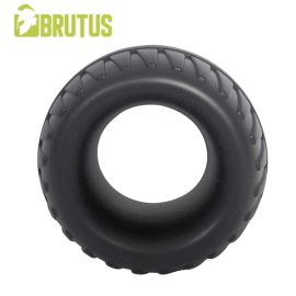 Pierścień erekcyjny Brutus Tractor Liquid Silicone Cock Ring Black XL