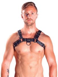 Harness Chest Leather Black