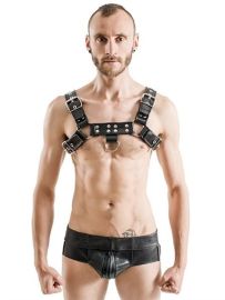 MrB Rubber Chest Harness Premium Black Black