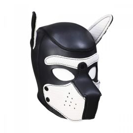 Neoprenowa psia maska Fukr Puppy Neoprene Hood Black / White