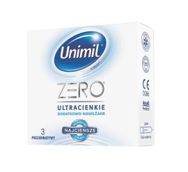 Unimil Zero ekstracienkie prezerwatywy lateksowe 3 sztuki
