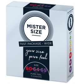 Mister.Size Testbox 60-64-69 3 Condoms zestaw 3 prezerwatyw o różnej średnicy