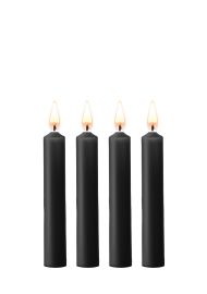 Ouch! Teasing Wax Candles 4-pack Black - czarny zestaw świec do BDSM