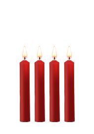 Ouch! Teasing Wax Candles 4-pack Red - czerwony zestaw świec do BDSM