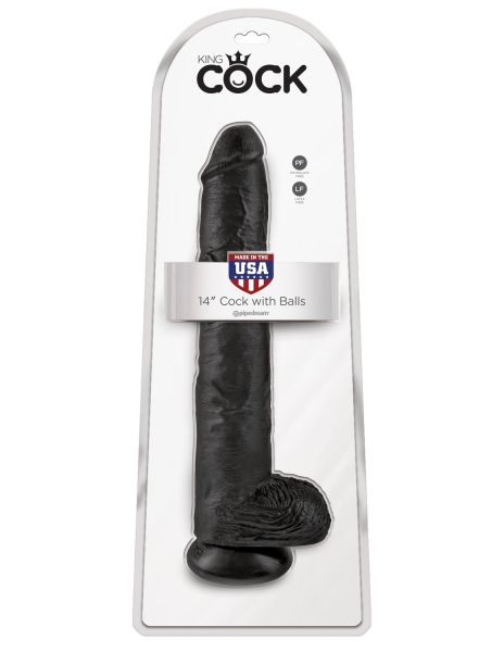 Realistyczne dildo z moszną 35cm King Cock Cock 14 inch with balls