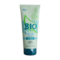 Bio massage & lubricant waterbased 2in1 200ml Hot