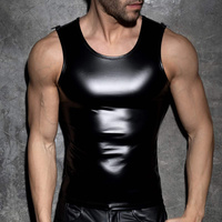 Bezrękawnik Rub Shoulder Zip Tank Top Black S Addicted Fetish