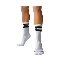 Fetish Half Socks Kinky White-Black S/M Barcode Berlin