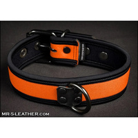 Neo Bold Color Puppy Collar Orange L-Xxl Mr-S-Leather