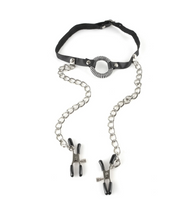 Zaciski na sutki Fetish Fantasy Series O-Ring Gag Nipple Clamps
