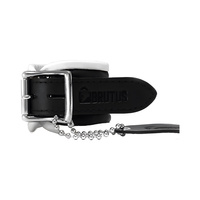 Leather Wrist Restraints Black/White Brutus