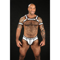 Neo Bold Color Bulldog Harness White L/Xl Mr-S-Leather
