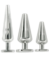 Black Label Stainless Steel Butt Plug Small