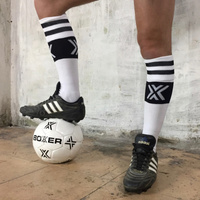 Getry piłkarskie Boxer Deluxe Football Sox White-Black