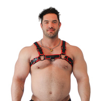 Uprząż Vegan Puppy Harness Black-Red S/M Brutus