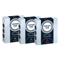 Zestaw prezerwatyw Test-Set 53-57-60 3 Condoms Mister.Size