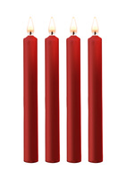 Teasing Wax Candles Large 4-Pack Red - Czerwony Zestaw Długich Świec Do Bdsm Ouch! by Shots