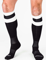 Podkolanówki Football Socks Black-White L/Xl Barcode Berlin