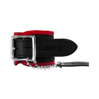 Leather Wrist Restraints Black/Red Brutus