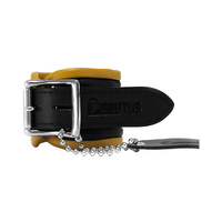 Leather Wrist Restraints Black/Yellow Brutus