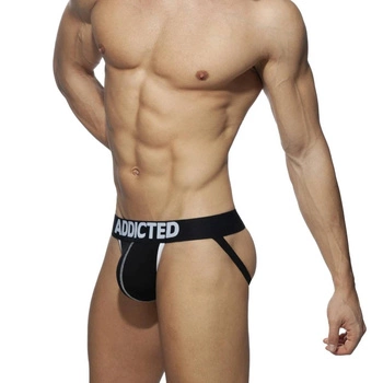 Jockstrapy Addicted Push Up Jock Black L