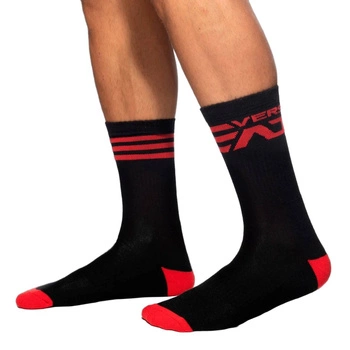 Skarpetki Fetish AD Vers Socks Black-Red L/XL Addicted