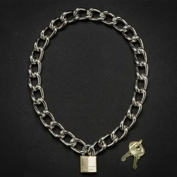 Heavy Chain & Lock Collar Mr-S-Leather