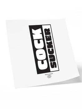 Temporary Tattoo Cock Sucker Mister B
